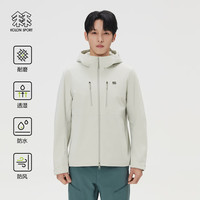 KOLON SPORT 雨脊 单层冲锋衣防水夹克 LHJK6MNT01 男款 浅灰 XL