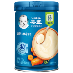 嘉宝 米粉高铁益生菌婴儿宝宝辅食益生菌营养米糊菠菜益生菌米粉 250g*1罐