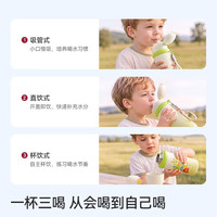 taoqibaby 儿童保温杯 316L不锈钢 直饮吸管双用 500ml