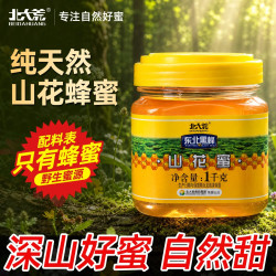 北大荒 东北黑蜂椴树山花蜜1000g百花蜂蜜冲饮调饮正品官方新鲜蜜