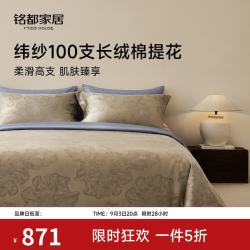 MIDO HOUSE 铭都床上四件套经纱100支全棉纯棉提花床单被套床品-旧梦花痕 1.8m床单款