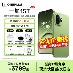 一加 15T 手机 12GB+256GB 松弛抹茶