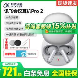 科大讯飞 iFLYBUDS Pro2 AI同传翻 银色 蓝牙耳机