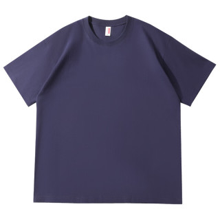 凡客诚品 230克重磅棉质短袖上衣夏装男女同款 藏青 3XL