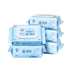 洁云 湿巾 80抽*5包