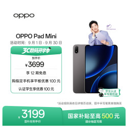OPPO Pad Mini 8.8英寸 Android 平板电脑（2520*1680、第五代骁龙8、8GB、256GB、WiFi版、深空灰）