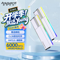 阿斯加特 48GB 24GBx2 DDR5 6000 台式机内存条