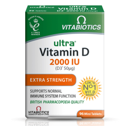 VITABIOTICS ultra vitabiotics阳光维生素d3成人2000iu男女性羟基抵御强补钙易吸收