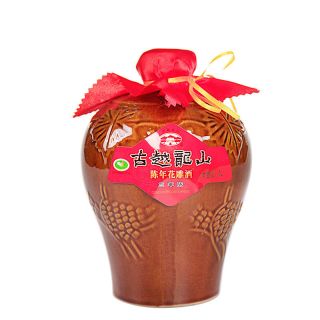 古越龙山 绍兴黄酒三年陈酿花雕酒坛装糯米老酒自饮泡阿胶 1L 1坛