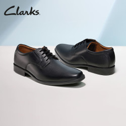 Clarks Tilden Plain系列 男士德比鞋 黑色 40