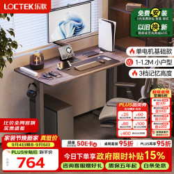 乐歌 电动升降桌电脑桌办公家用书桌学习桌小户型E1N/1.2m灰木纹色