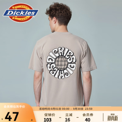 Dickies DK0A87MJ 美式复古印花 卡其色 L 短袖T恤