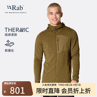 Rab Ascendor Light秋冬男士保暖外套登山连帽抓绒衣 QFG-58 黑色-BLK M