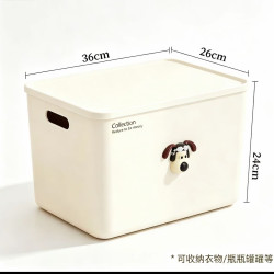 稻草熊 加厚收纳盒  带盖高款 赠小狗贴