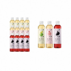 喜茶 轻果茶柚柚蔓越莓葡萄饮料混合口味450ml*12瓶