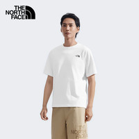 北面 短袖T恤男女款宽松短袖户外休闲8GZ7 白色/FN4 2XL