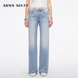 MISS SIXTY 【珍珠蕾丝】MISS SIXTY 女士直筒牛仔裤