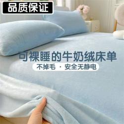 PRO-LOVE 冬季加厚牛奶绒床单单件法兰珊瑚绒毛毯单人学生宿舍毛绒被单绒面