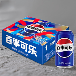 百事 可乐330ml*6罐/300ml*1瓶碳酸饮料汽水解渴解腻饮品便捷畅饮