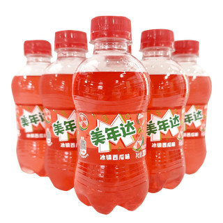 美年达 冰镇西瓜味汽水300ml*6瓶碳酸饮料汽水夏季清凉必备