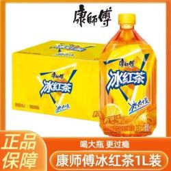 康师傅 冰红茶1L*12瓶柠檬味饮料大瓶装畅饮整箱夏季