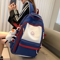 书包女风韩版高中初中生大容量双肩包简约中学生减负休闲背包女