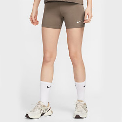 NIKE 女子高腰短裤3英寸运动针织健身骑行三分裤HJ1020-233貂棕S
