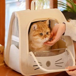 福花韵 猫包外出便携大容量双肩猫书包宠物猫咪背包猫笼装猫的外出包用JY