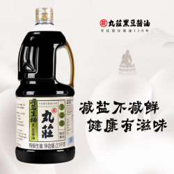 丸莊酱油 丸莊 黑豆减盐生抽 2.1kg 特级生抽 酿造酱油 炒菜调味薄盐减盐不减鲜