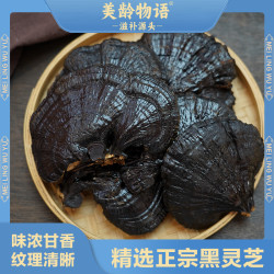 正宗西藏黑灵芝整枝灵芝片整个黑灵芝500克泡酒煲汤