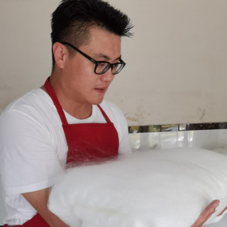 桐乡特产双宫茧桑蚕丝纯手工手拉蚕丝被 下单即送制作过程小视频