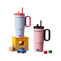 亚创优品 316不锈钢 暮色冰霸杯 蓝粉色 750ml 保温杯