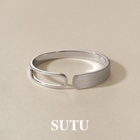 素图拉丝半窗手镯轻奢小众时尚百搭气质镯子女新款高级感礼物首饰