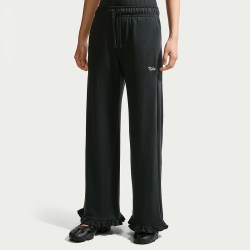 NIKE 女裤秋季荷叶边针织卫裤宽松垂感薄绒运动长裤IW1386-010