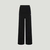 移动端：adidas 2026秋女双色蕾丝三条纹运动裤直筒针织长裤KZ1564