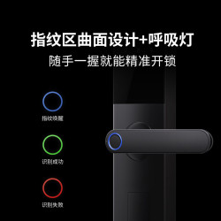 龙霆 E3 指纹密码 执手款 电子锁