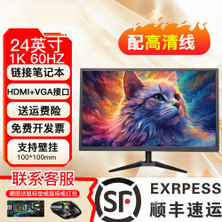 智企冠 显示器 24英寸1K有边框直面VGA+HDMI