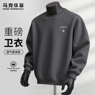 马克华菲 男士300g重磅圆领卫衣