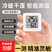 温度计室内家用精准婴儿房温湿度计壁挂室干湿计电子数显表高精度 白色-迷你温湿度计