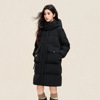 雪中飞 90绒加厚保暖 黑色 S/155/80A 女士羽绒服