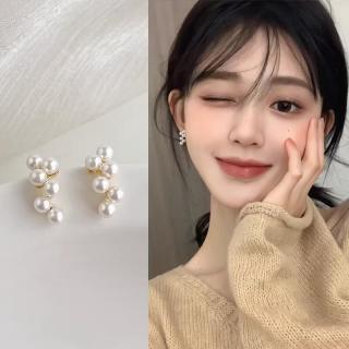半日逅屿 法式葡萄珍珠款耳钉女轻奢小众高级气质耳饰精致新款耳环 珍珠款耳钉s925银针