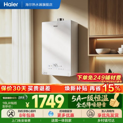 海尔 JSQ25-13KE5FXPGU1 无级变频水伺服燃气热水器 13L 天然气 25kW