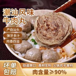 牛凡匠 潮汕牛肉丸牛筋丸手打弹牙肉含量≥90%顺丰冷链坏单包赔