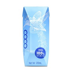 Jelley Brown 越南进口100%椰子水饮品NFC非浓缩椰汁饮料 200ml*12盒