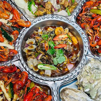 16斤龙虾+10只高压锅大生蚝 +爆炒小海鮮