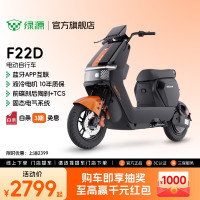 今日必买：绿源 F22D电动自行车可上牌智能电动车 长续航电瓶车成人家用上班通勤代步电动车 到门店选颜色