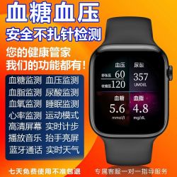 2026新款通用无创免扎针测血糖血压尿酸智能手环中老年人实用EE1 至尊黑色 顶配版