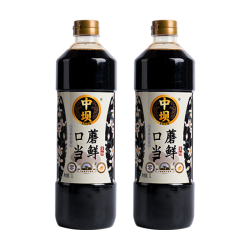 中坝 口蘑头鲜1L两瓶装头道原油生抽酿造