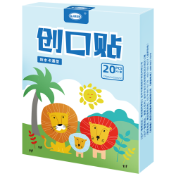 QJMDM 家用创可贴可爱图案防水透气