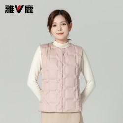 雅鹿 羽绒马甲女修身内搭背心羽绒服内胆鸭绒马夹外套